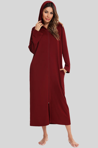 Hooded Night Dress with Pockets