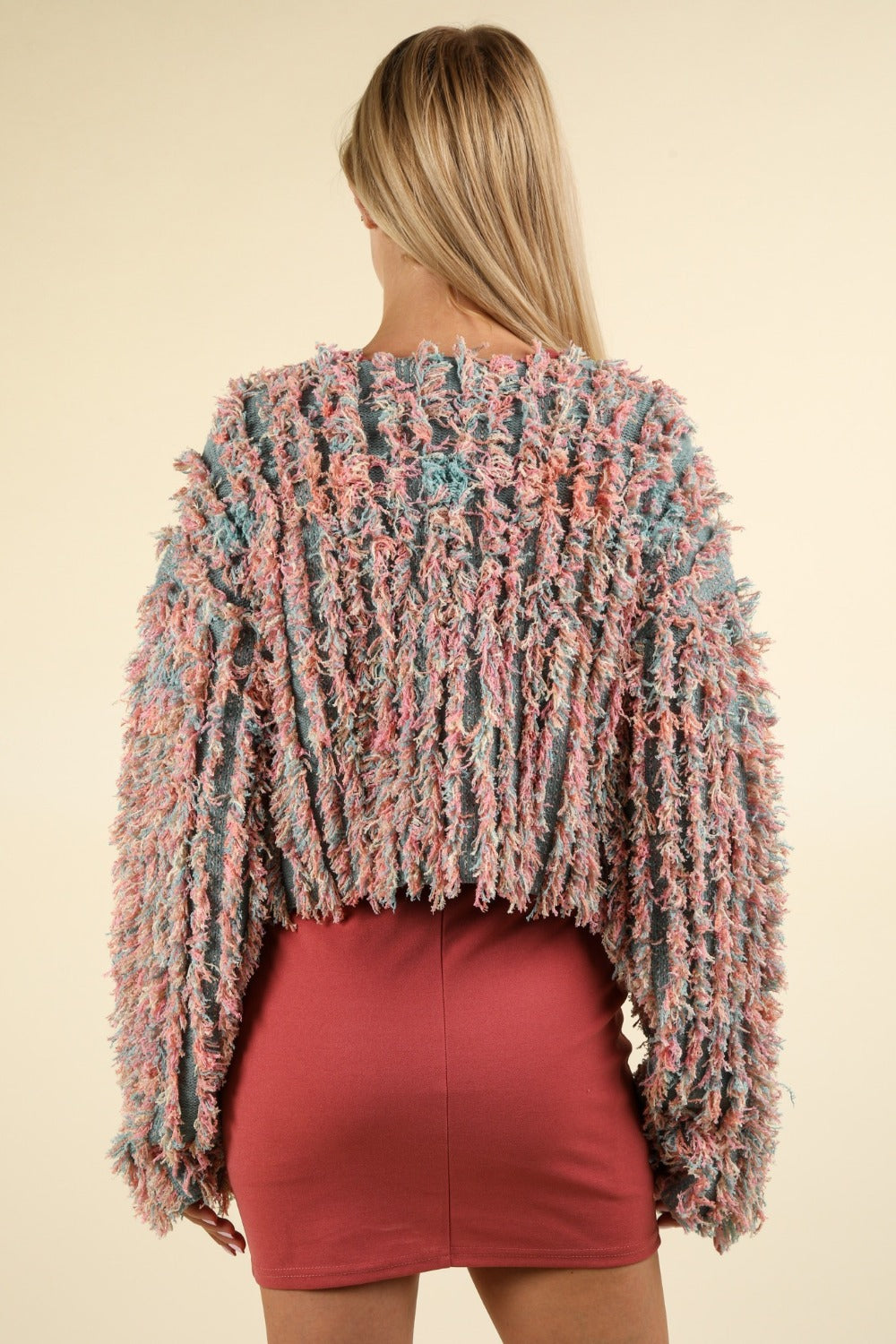 Shaggy Yarn Knit Jacket