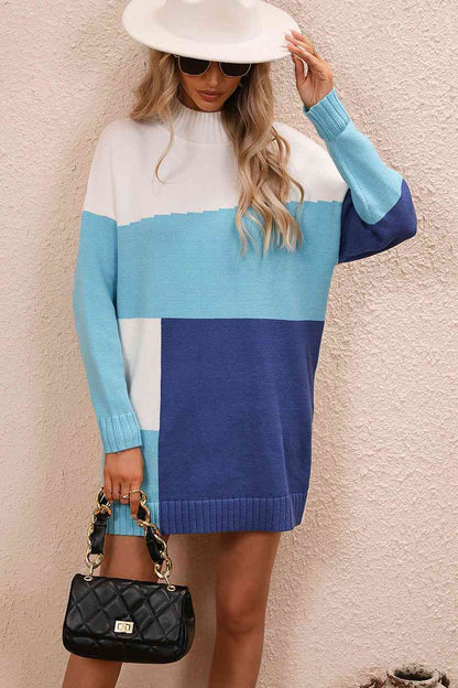 Color Block Sweater Dress