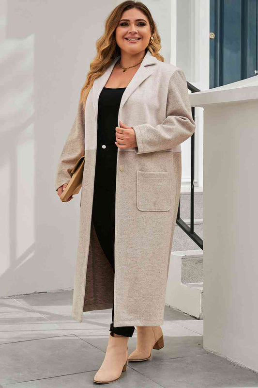 Collared Neck Buttoned Coat