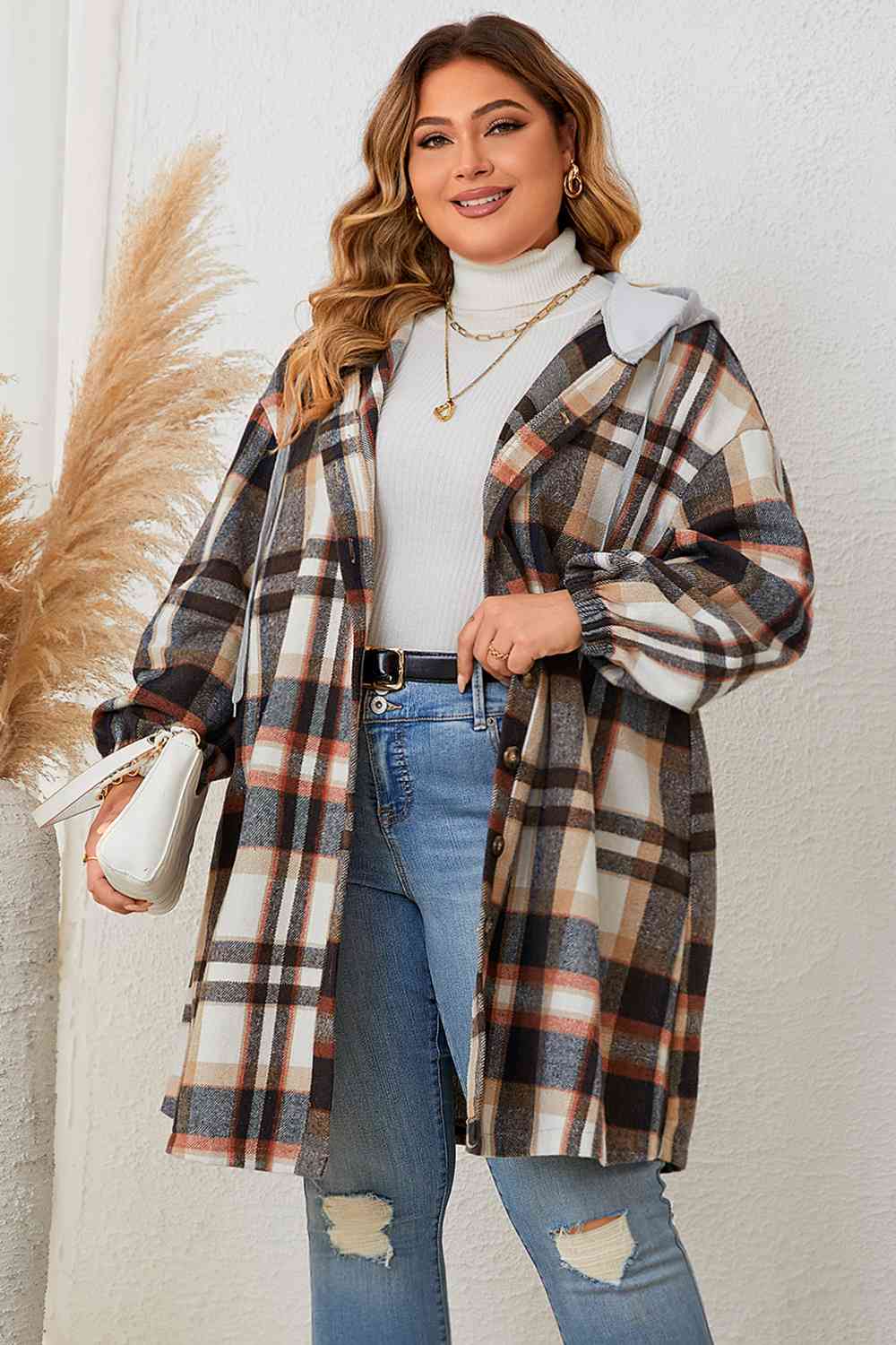 Flannel Hooded Coat