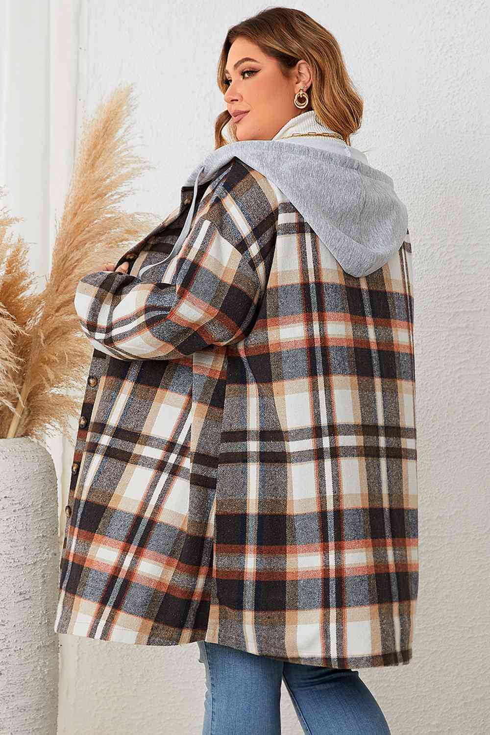 Flannel Hooded Coat